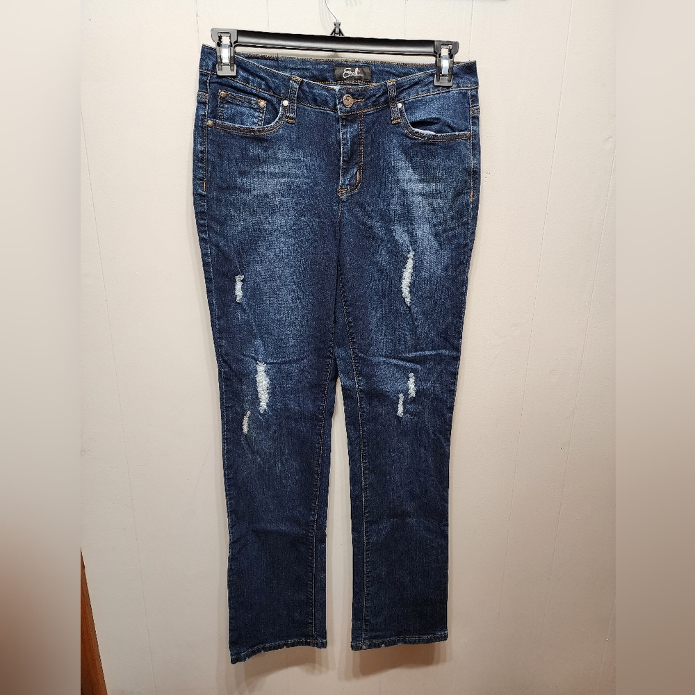 Earl  Jeans Size 10 Distressed Straight Leg Women’s‎  Casual B307